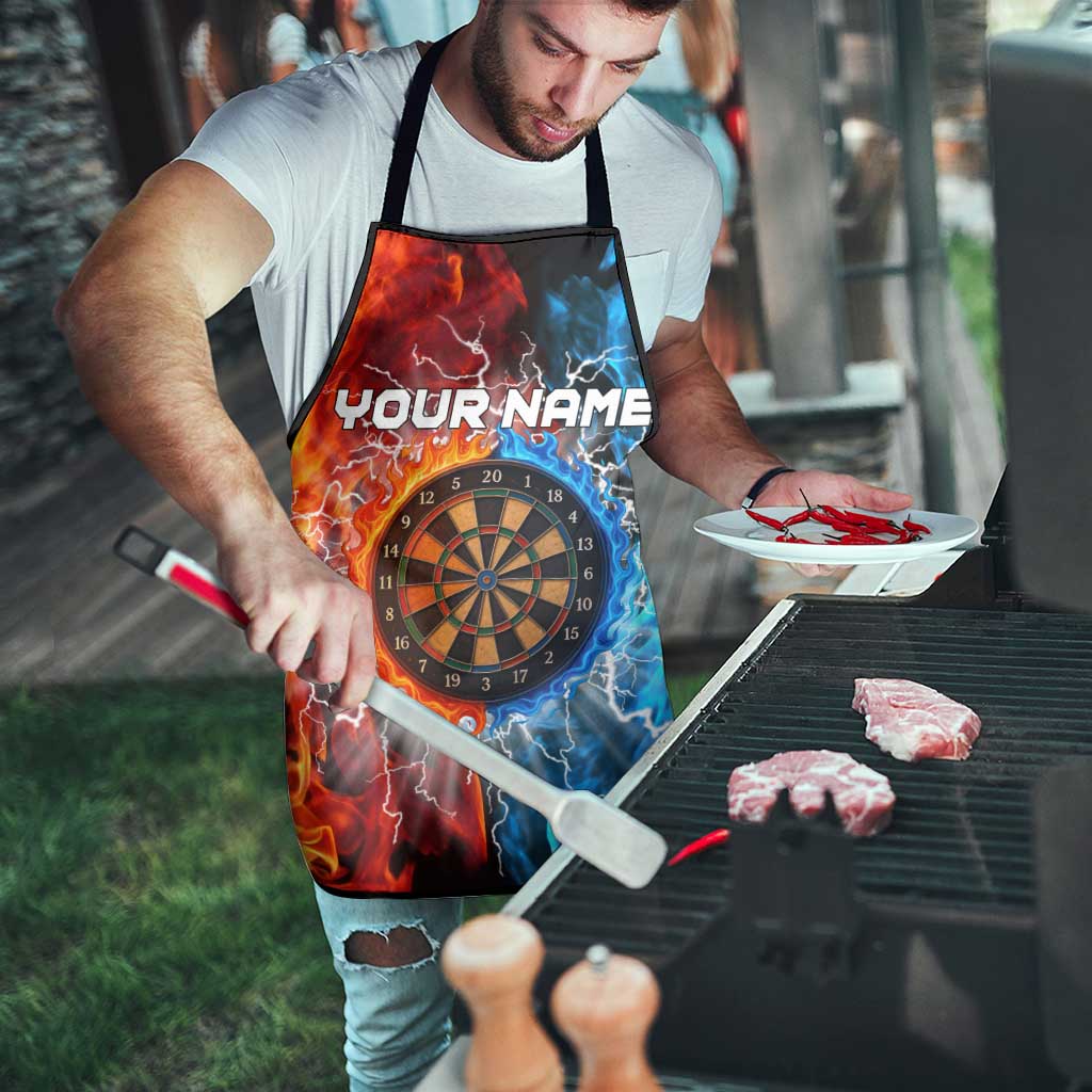 Custom Thunder Lightning Darts Apron Dartboard Water Fire - Wonder Print Shop