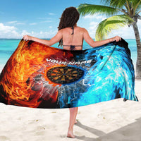 Custom Thunder Lightning Darts Sarong Dartboard Water Fire - Wonder Print Shop