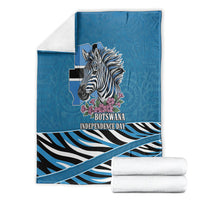 Botswana Independence Day Blanket Flying Dove Graphic Zebra Portrait Flag Map