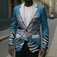 Botswana Independence Day Blazer Flying Dove Graphic Zebra Portrait Flag Map