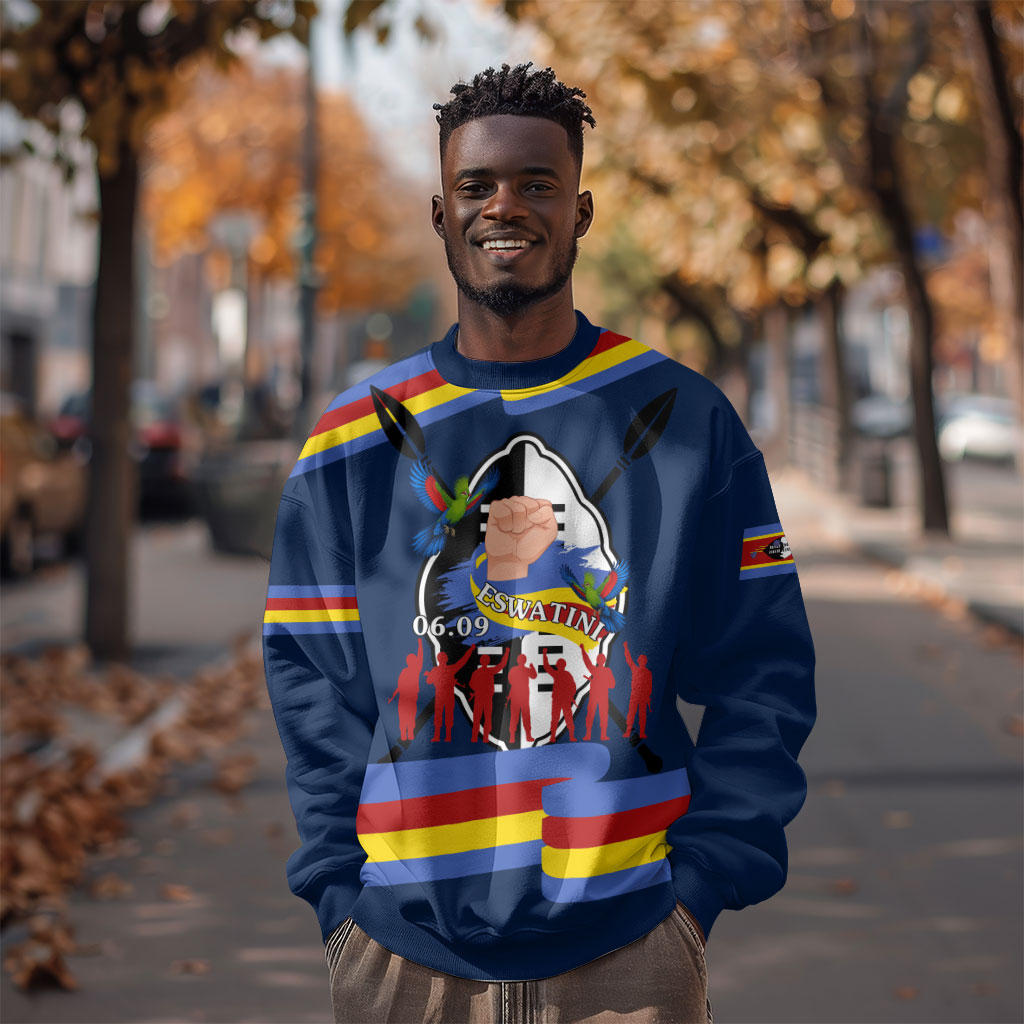 Eswatini Somhlolo Day Sweatshirt Swazi Flag Tribal Shield Heritage Graphic