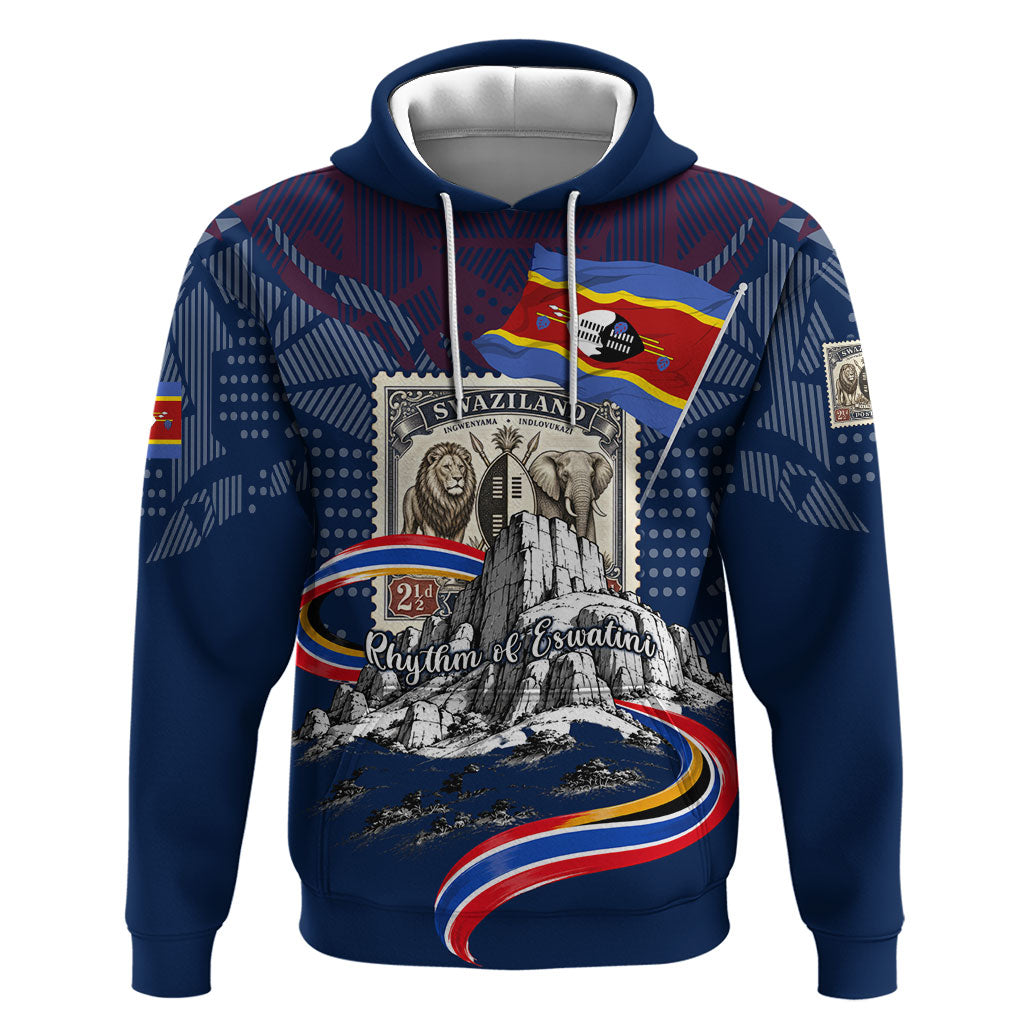 Eswatini Somhlolo Day Hoodie Swazi Flag Stamp Traditional Dancer African Heritage Graphic