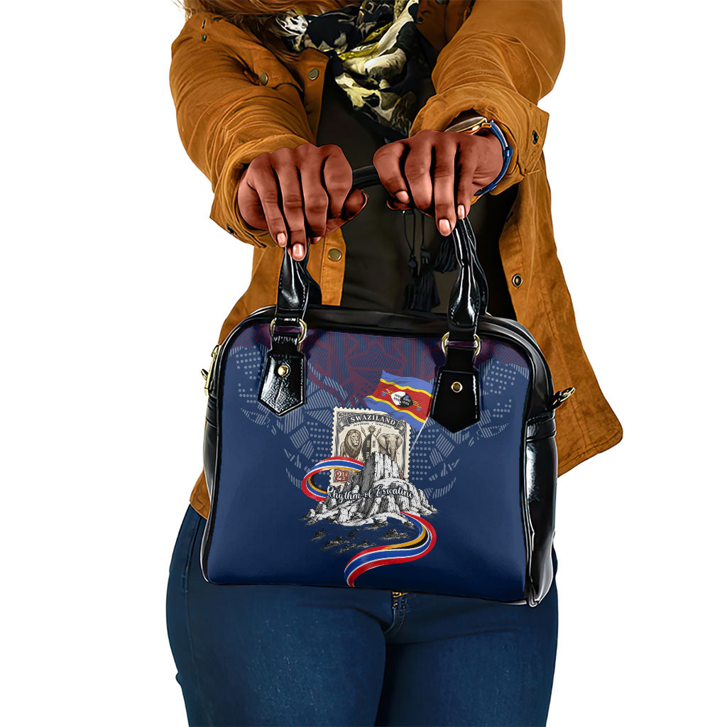 Eswatini Somhlolo Day Shoulder Handbag Swazi Flag Stamp Traditional Dancer African Heritage Graphic