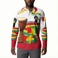 Guinea Independence Day Conakry Button Sweatshirt African Flag Djembe Drum Freedom