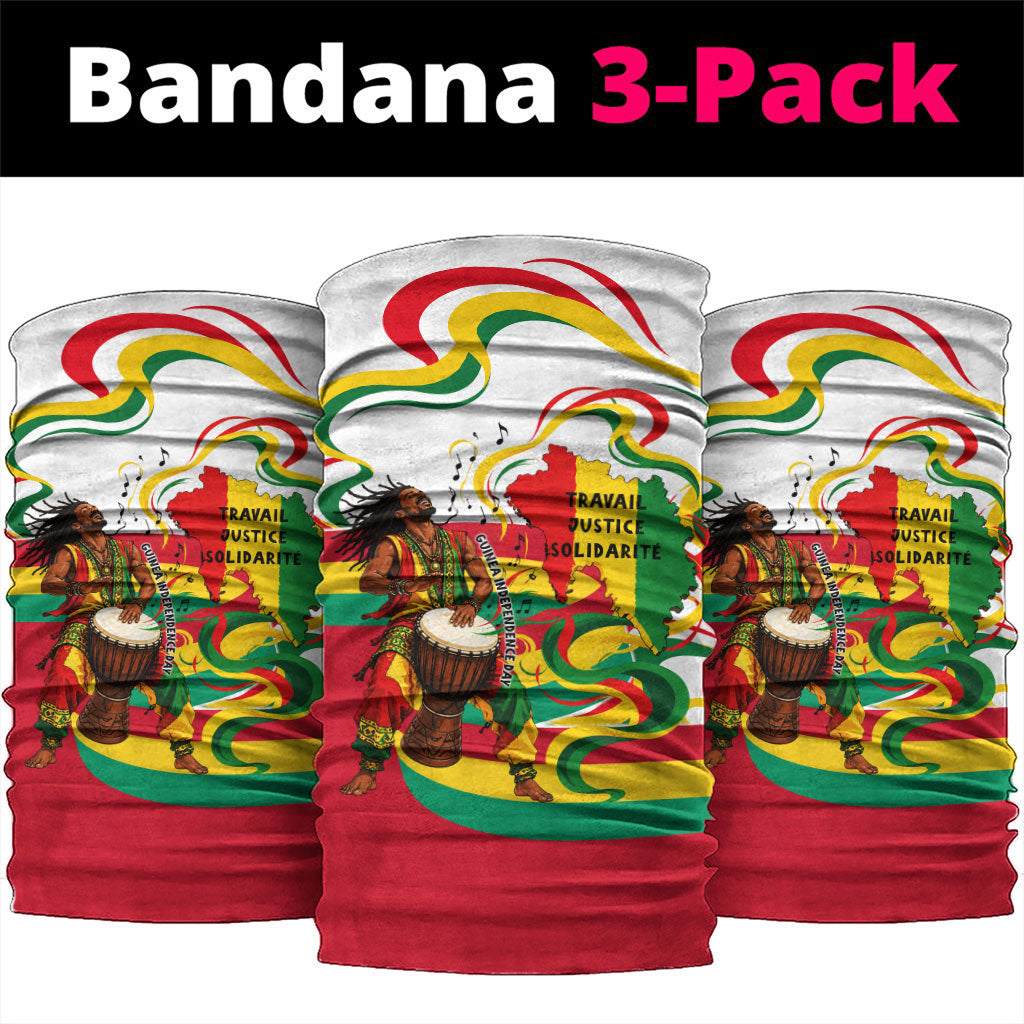 Guinea Independence Day Conakry Neck Gaiter African Flag Djembe Drum Freedom