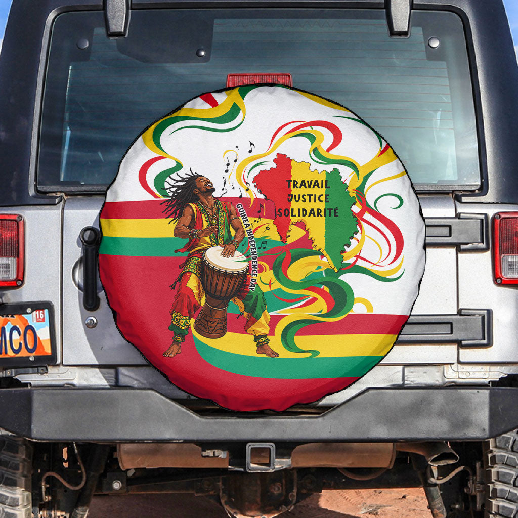 Guinea Independence Day Conakry Spare Tire Cover African Flag Djembe Drum Freedom