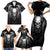 Skull and Wings Family Matching Short Sleeve Bodycon Dress and Hawaiian Shirt Even The Devil Was Once An Angel - Wonder Print Shop