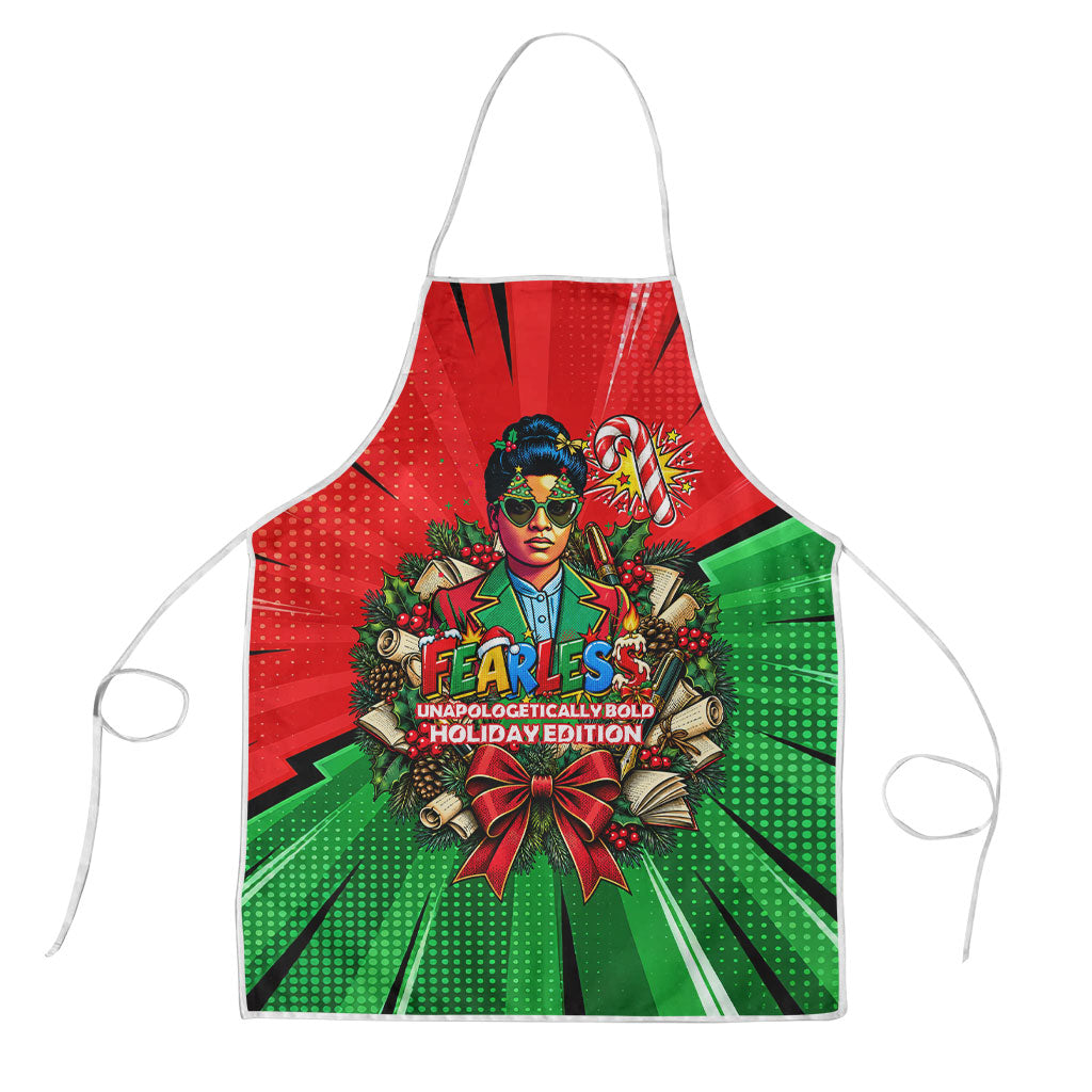 Ida B. Wells Fearless Apron Festive Pop Art Comic Christmas
