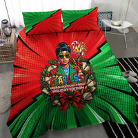 Ida B. Wells Fearless Bedding Set Festive Pop Art Comic Christmas