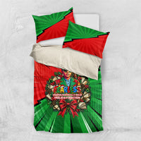 Ida B. Wells Fearless Bedding Set Festive Pop Art Comic Christmas