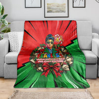 Ida B. Wells Fearless Blanket Festive Pop Art Comic Christmas