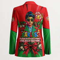 Ida B. Wells Fearless Blazer Festive Pop Art Comic Christmas