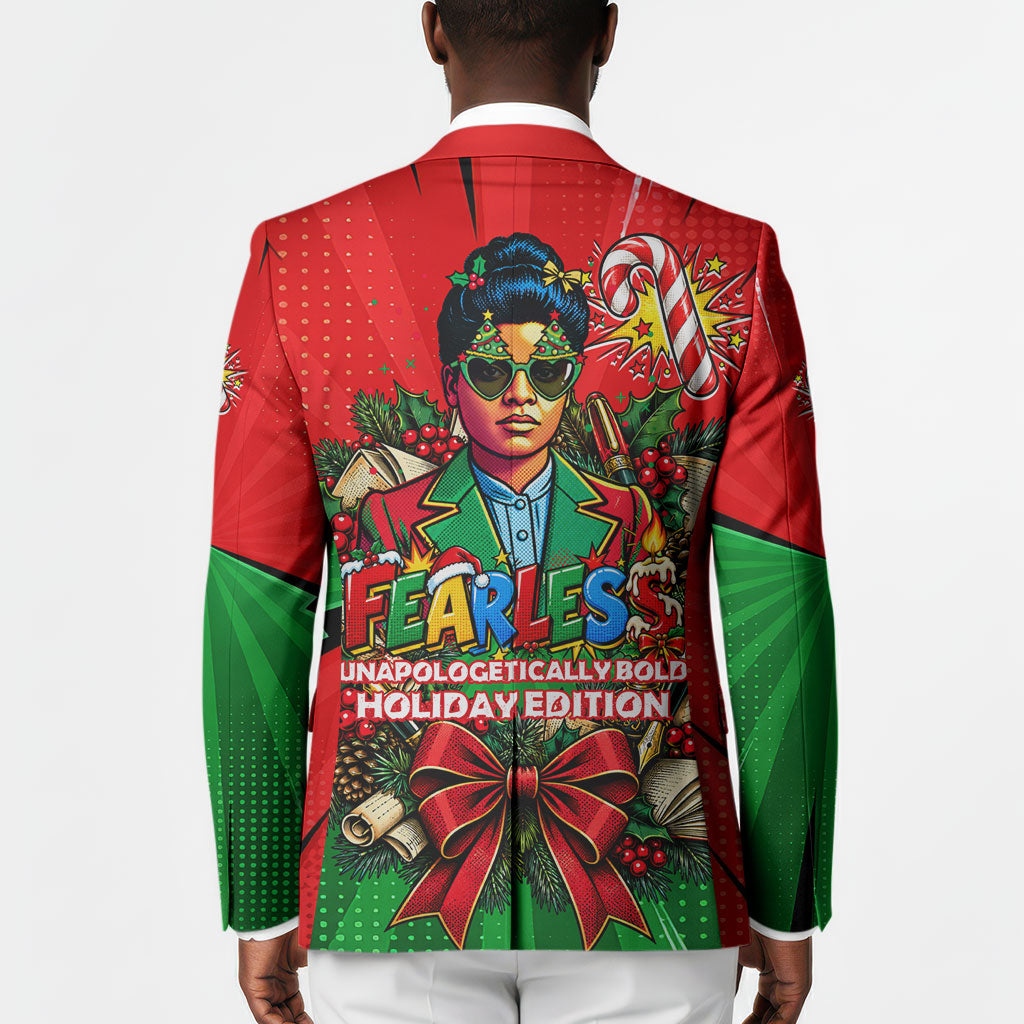 Ida B. Wells Fearless Blazer Festive Pop Art Comic Christmas