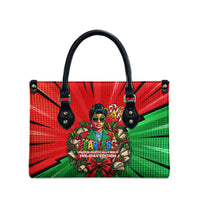Ida B. Wells Fearless Leather Bag Festive Pop Art Comic Christmas