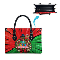Ida B. Wells Fearless Leather Bag Festive Pop Art Comic Christmas