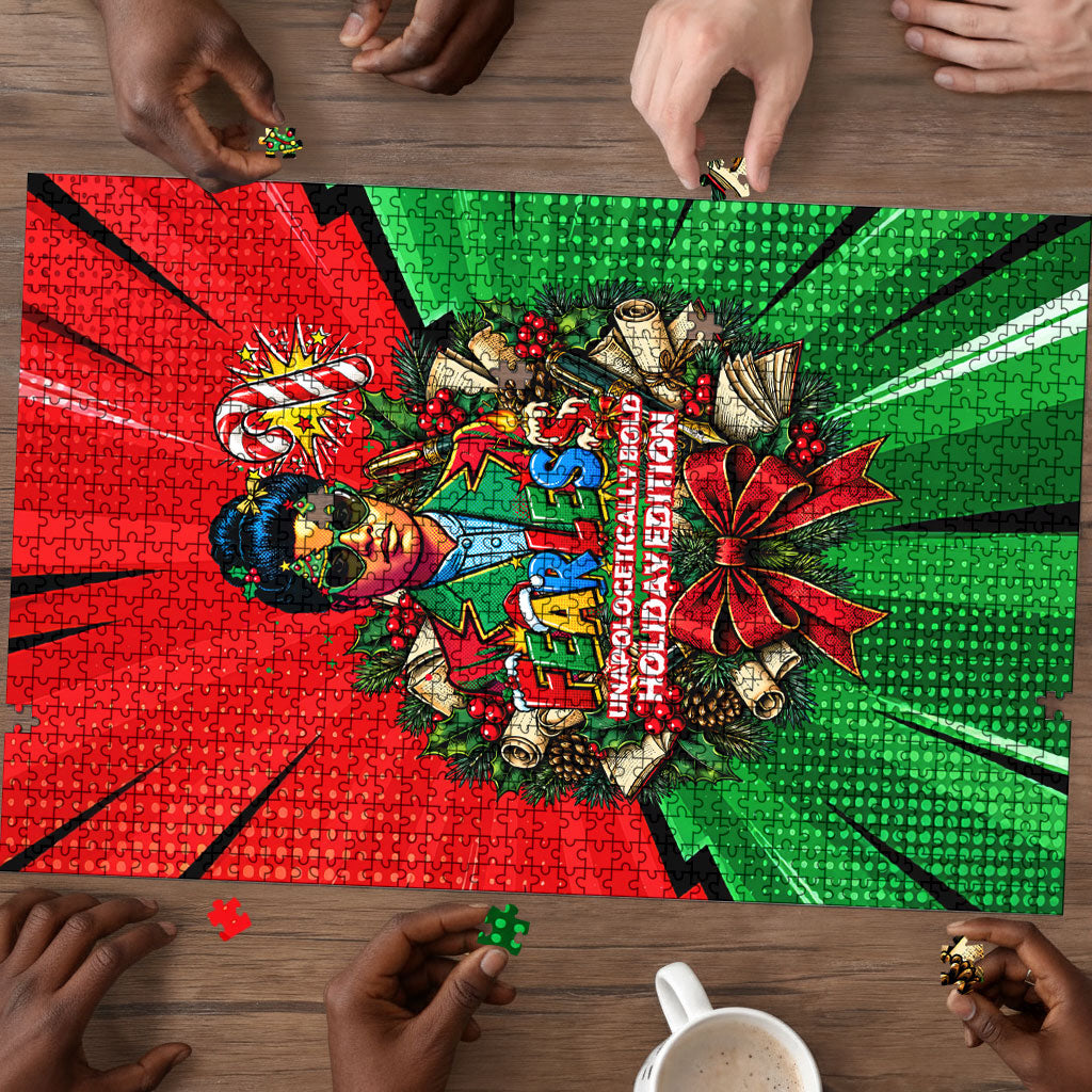 Ida B. Wells Fearless Puzzle Festive Pop Art Comic Christmas