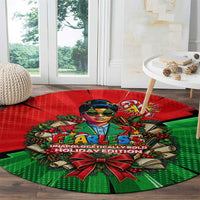 Ida B. Wells Fearless Round Carpet Festive Pop Art Comic Christmas