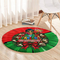 Ida B. Wells Fearless Round Carpet Festive Pop Art Comic Christmas