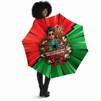Ida B. Wells Fearless Umbrella Festive Pop Art Comic Christmas