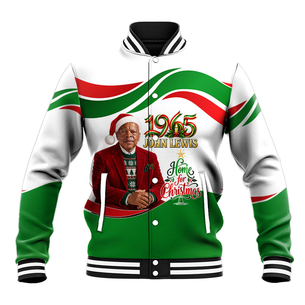 John Lewis Home For Christmas Baseball Jacket Honoring John Lewis Legacy Light Courage