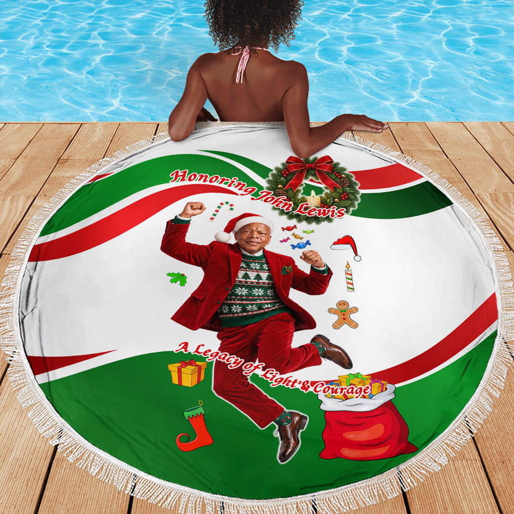 John Lewis Home For Christmas Beach Blanket Honoring John Lewis Legacy Light Courage