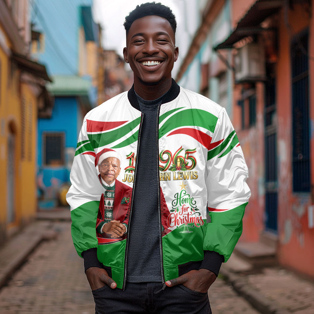John Lewis Home For Christmas Bomber Jacket Honoring John Lewis Legacy Light Courage