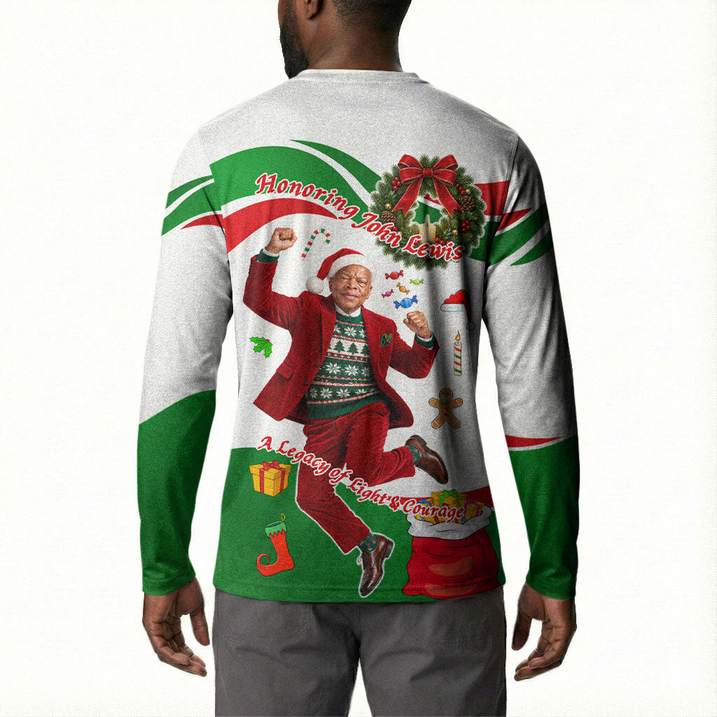 John Lewis Home For Christmas Button Sweatshirt Honoring John Lewis Legacy Light Courage