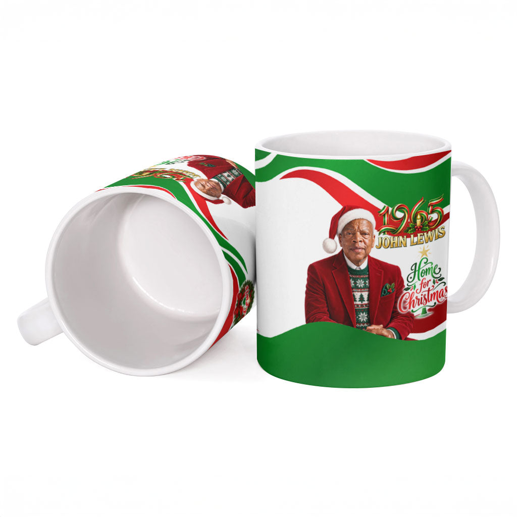 John Lewis Home For Christmas Ceramic Mug Honoring John Lewis Legacy Light Courage