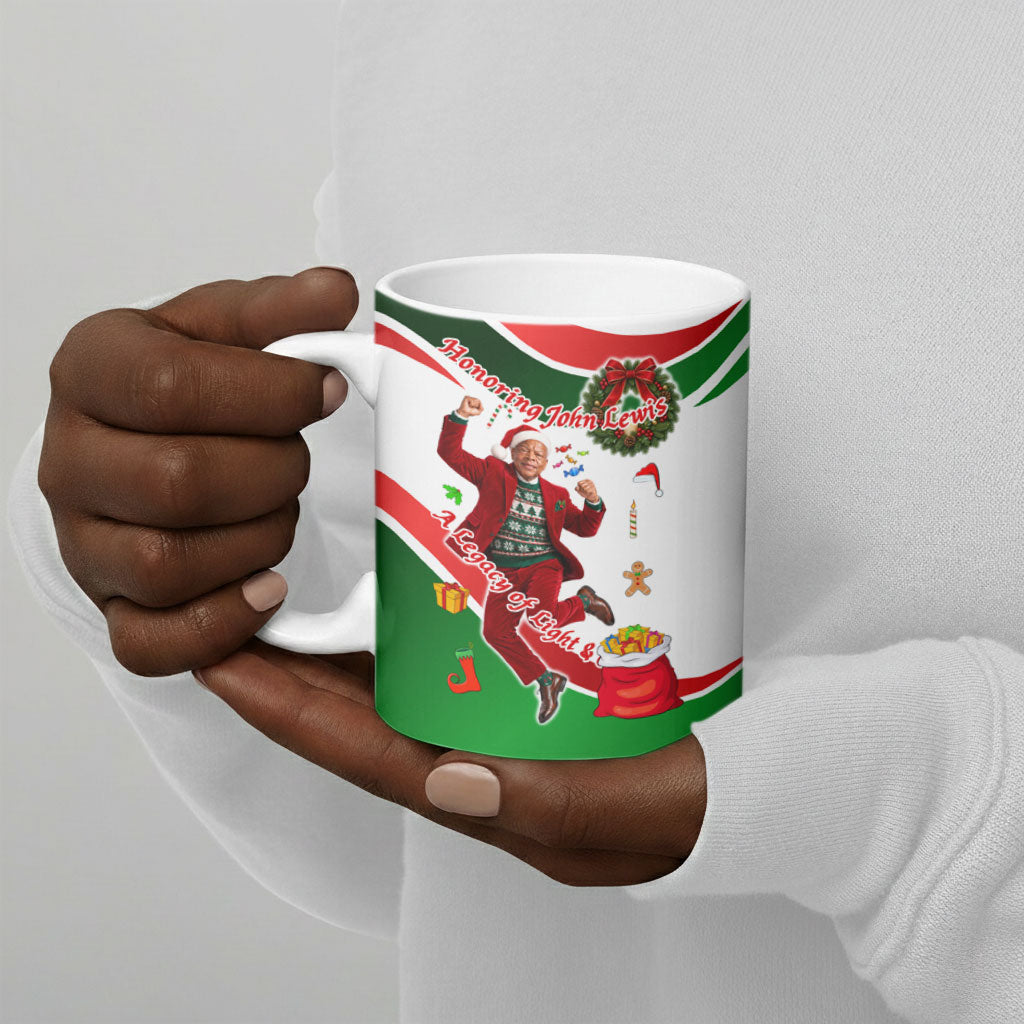 John Lewis Home For Christmas Ceramic Mug Honoring John Lewis Legacy Light Courage