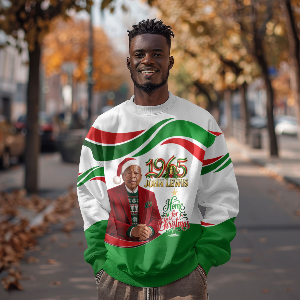 John Lewis Home For Christmas Sweatshirt Honoring John Lewis Legacy Light Courage