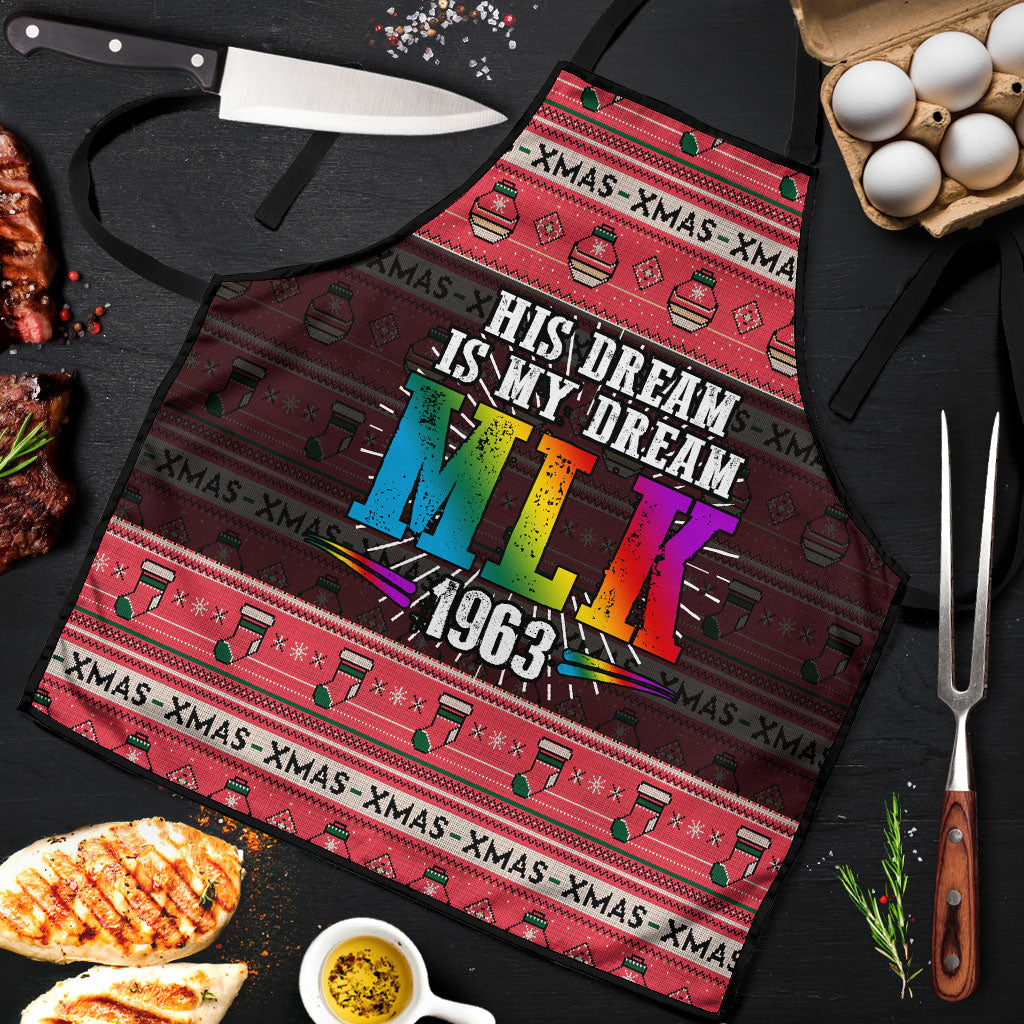 Martin Luther King Jr Christmas Apron Civil Rights Quote Rainbow Gradient