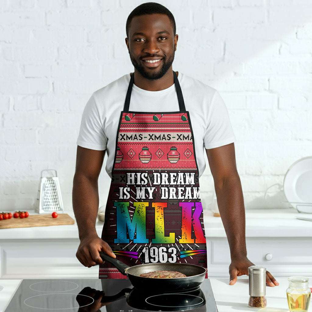 Martin Luther King Jr Christmas Apron Civil Rights Quote Rainbow Gradient