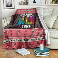 Martin Luther King Jr Christmas Blanket Civil Rights Quote Rainbow Gradient