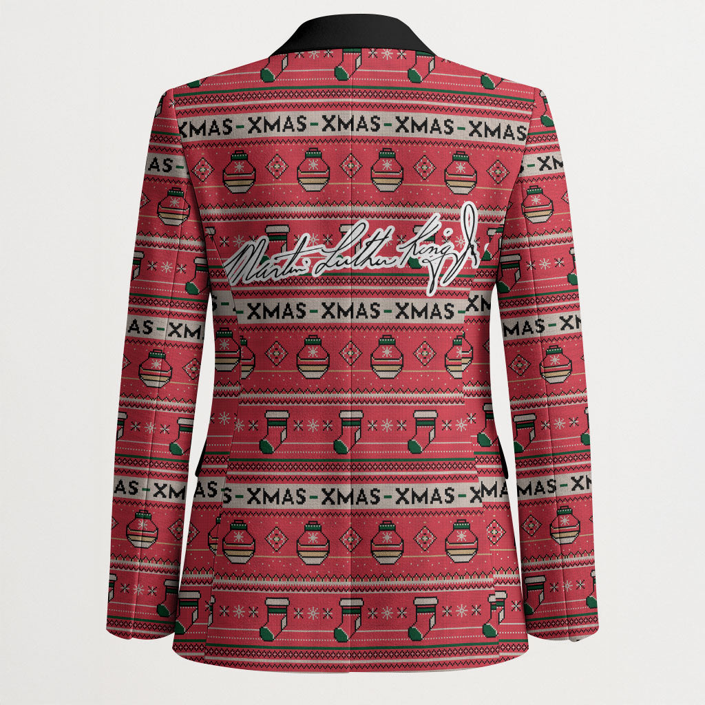 Martin Luther King Jr Christmas Blazer Civil Rights Quote Rainbow Gradient