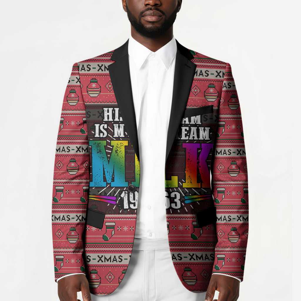 Martin Luther King Jr Christmas Blazer Civil Rights Quote Rainbow Gradient