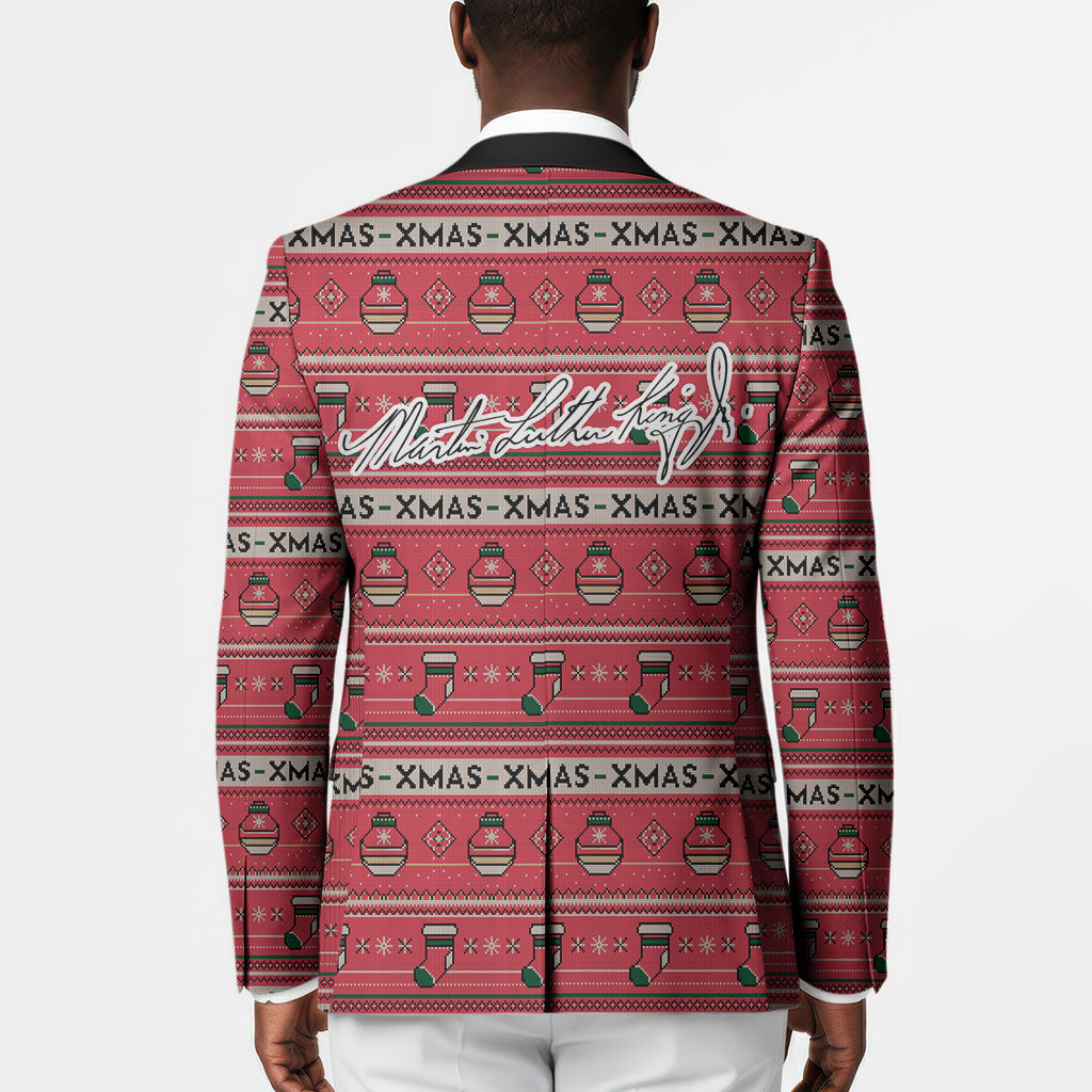 Martin Luther King Jr Christmas Blazer Civil Rights Quote Rainbow Gradient