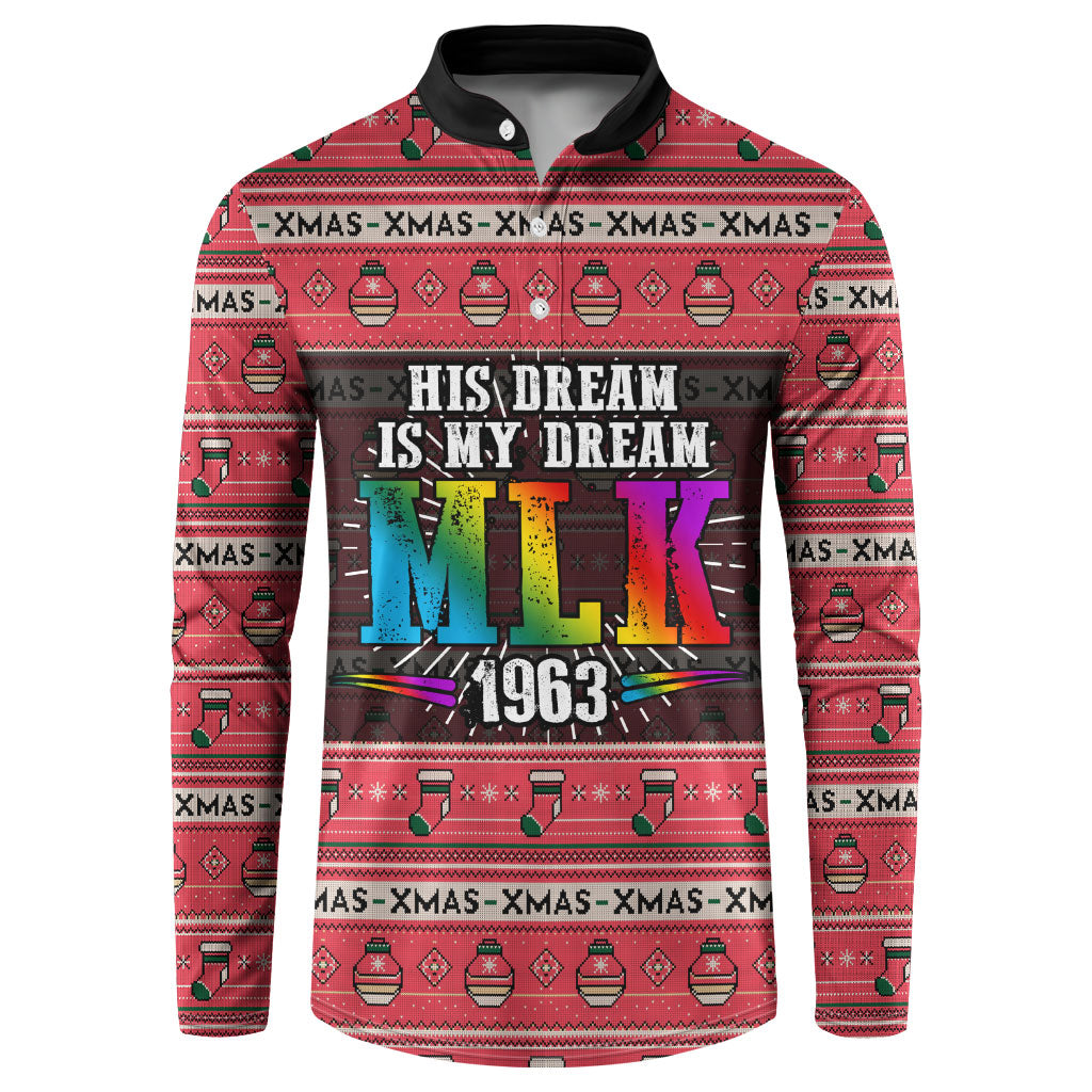 Martin Luther King Jr Christmas Button Sweatshirt Civil Rights Quote Rainbow Gradient
