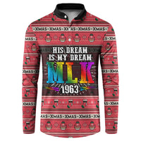 Martin Luther King Jr Christmas Button Sweatshirt Civil Rights Quote Rainbow Gradient