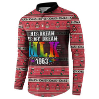 Martin Luther King Jr Christmas Button Sweatshirt Civil Rights Quote Rainbow Gradient