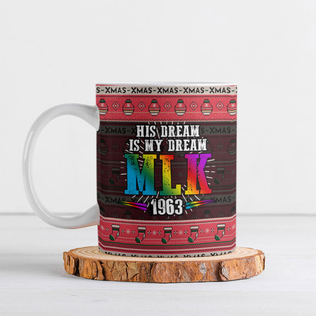 Martin Luther King Jr Christmas Ceramic Mug Civil Rights Quote Rainbow Gradient