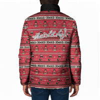 Martin Luther King Jr Christmas Padded Jacket Civil Rights Quote Rainbow Gradient