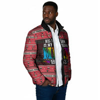 Martin Luther King Jr Christmas Padded Jacket Civil Rights Quote Rainbow Gradient
