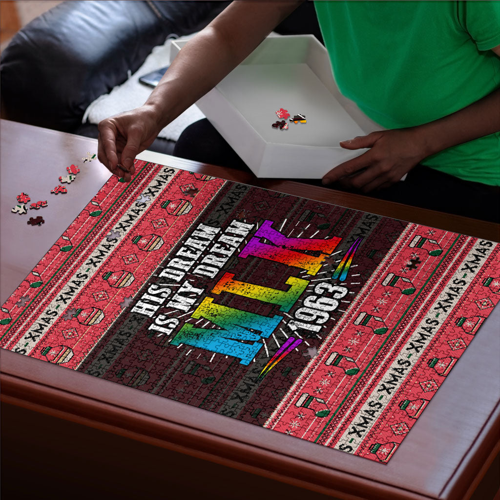 Martin Luther King Jr Christmas Puzzle Civil Rights Quote Rainbow Gradient
