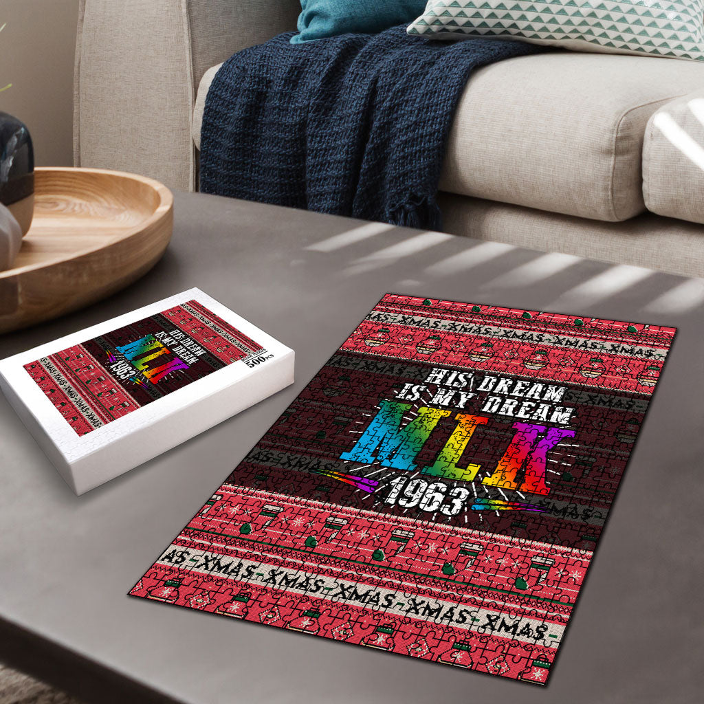Martin Luther King Jr Christmas Puzzle Civil Rights Quote Rainbow Gradient