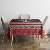 Martin Luther King Jr Christmas Tablecloth Civil Rights Quote Rainbow Gradient