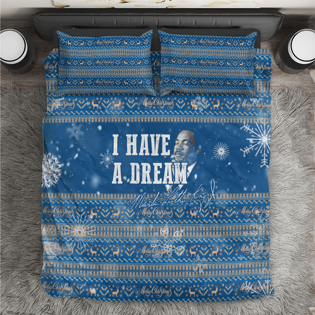Martin Luther King Jr Christmas Bedding Set I Have A Dream Quote Ugly Sweater Knitted Pattern