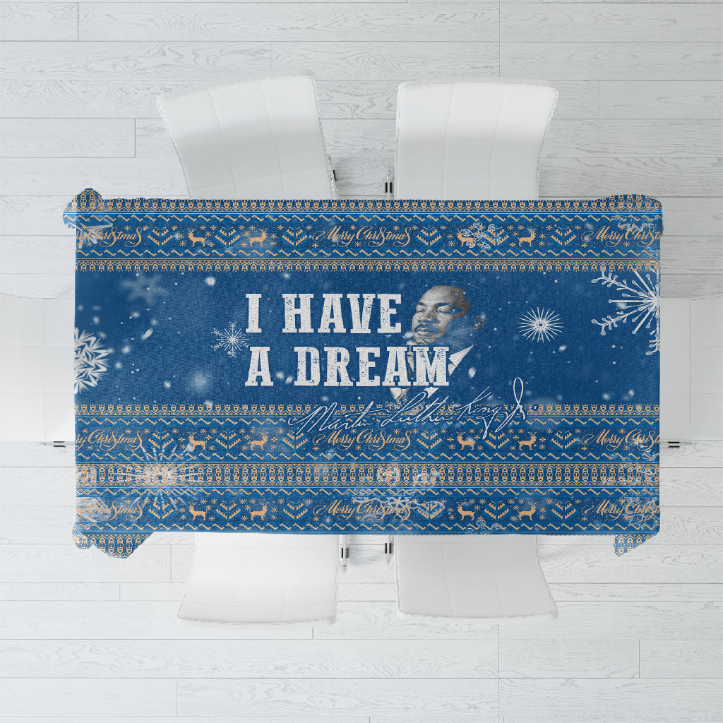 Martin Luther King Jr Christmas Tablecloth I Have A Dream Quote Ugly Sweater Knitted Pattern