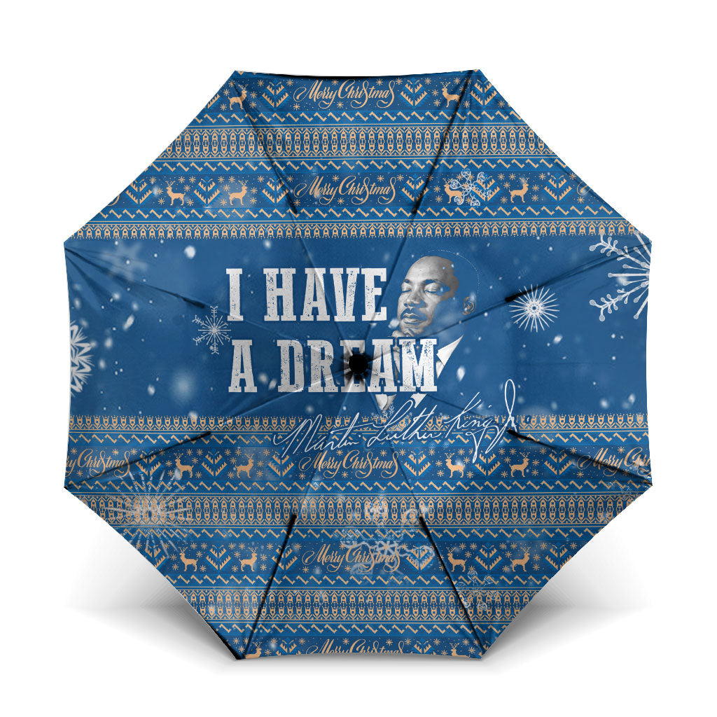 Martin Luther King Jr Christmas Umbrella I Have A Dream Quote Ugly Sweater Knitted Pattern