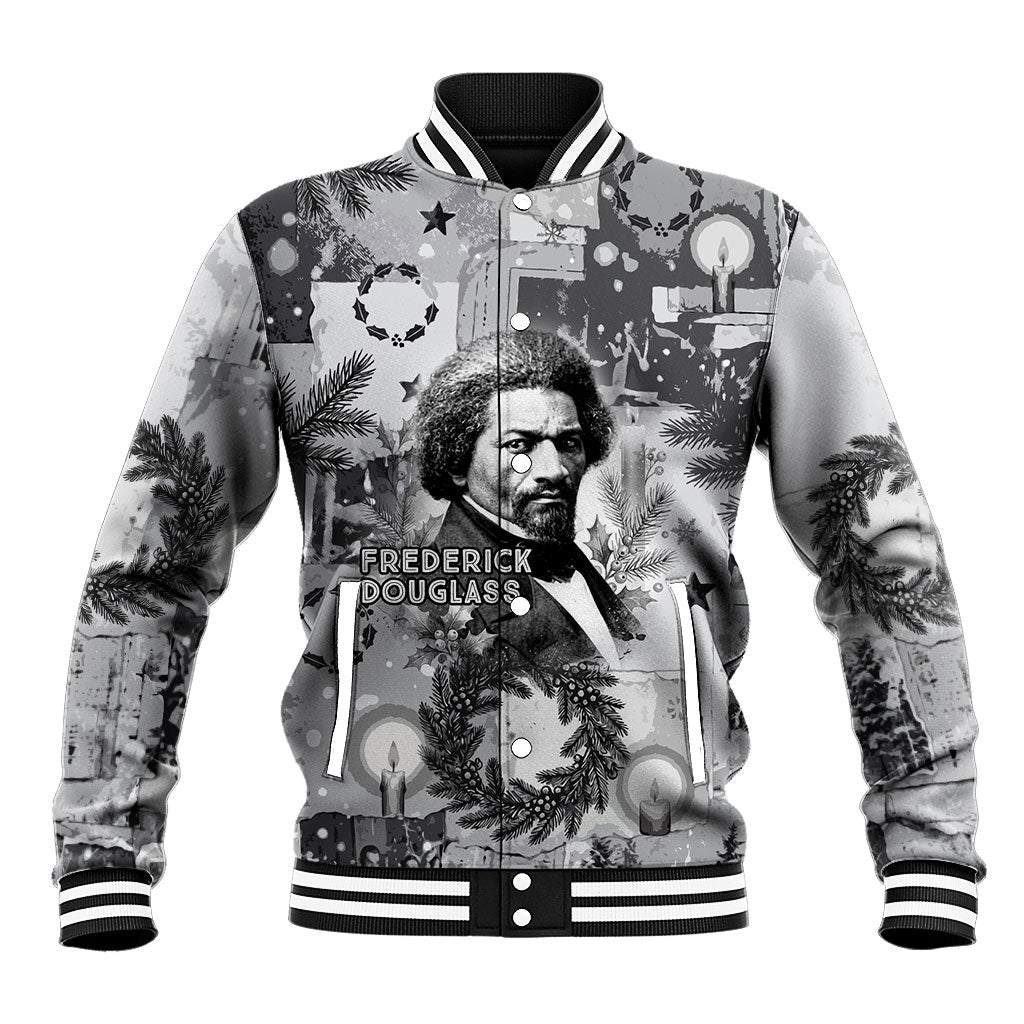 Frederick Douglass Christmas Baseball Jacket Vintage Portrait Vintage Newspaper Collage Liberty Bell