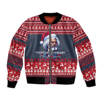 Frederick Douglass Christmas Bomber Jacket Power Concedes Nothing Quote Ugly Sweater Knitted Pattern